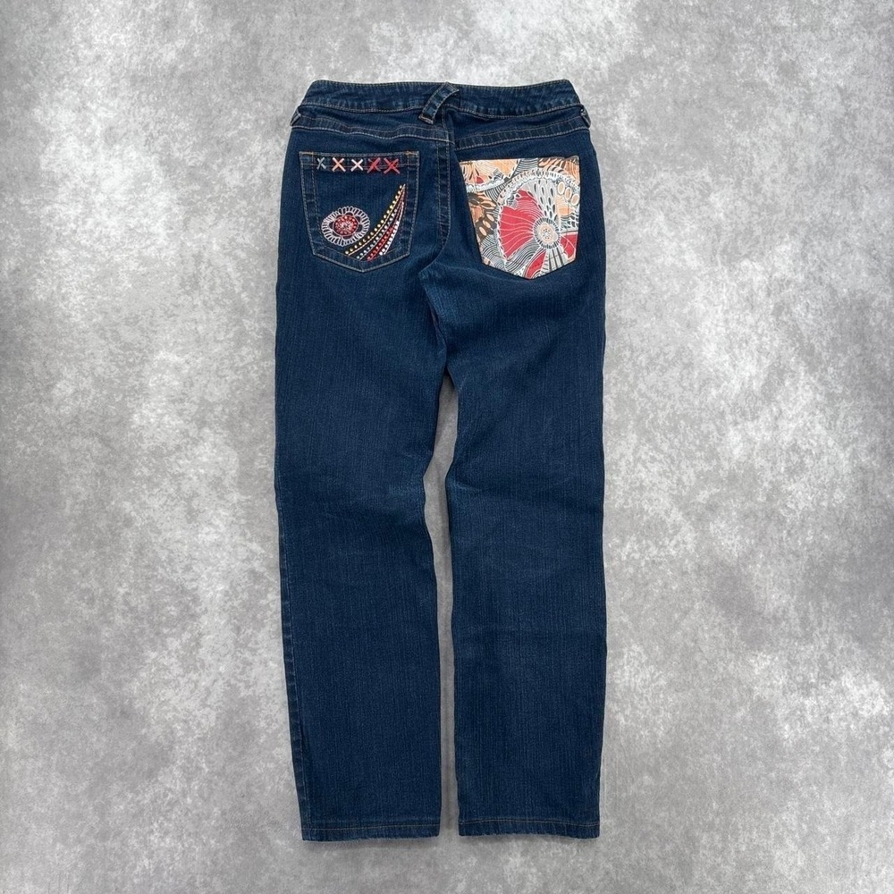 Y2K Baby Phat Embroidered Patch Dark Wash Denim Jeans Size 3